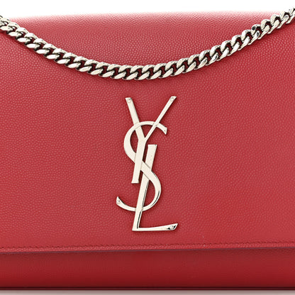 Saint Laurent Grain De Poudre Medium Monogram Kate Satchel New Lipstick 8 of 10