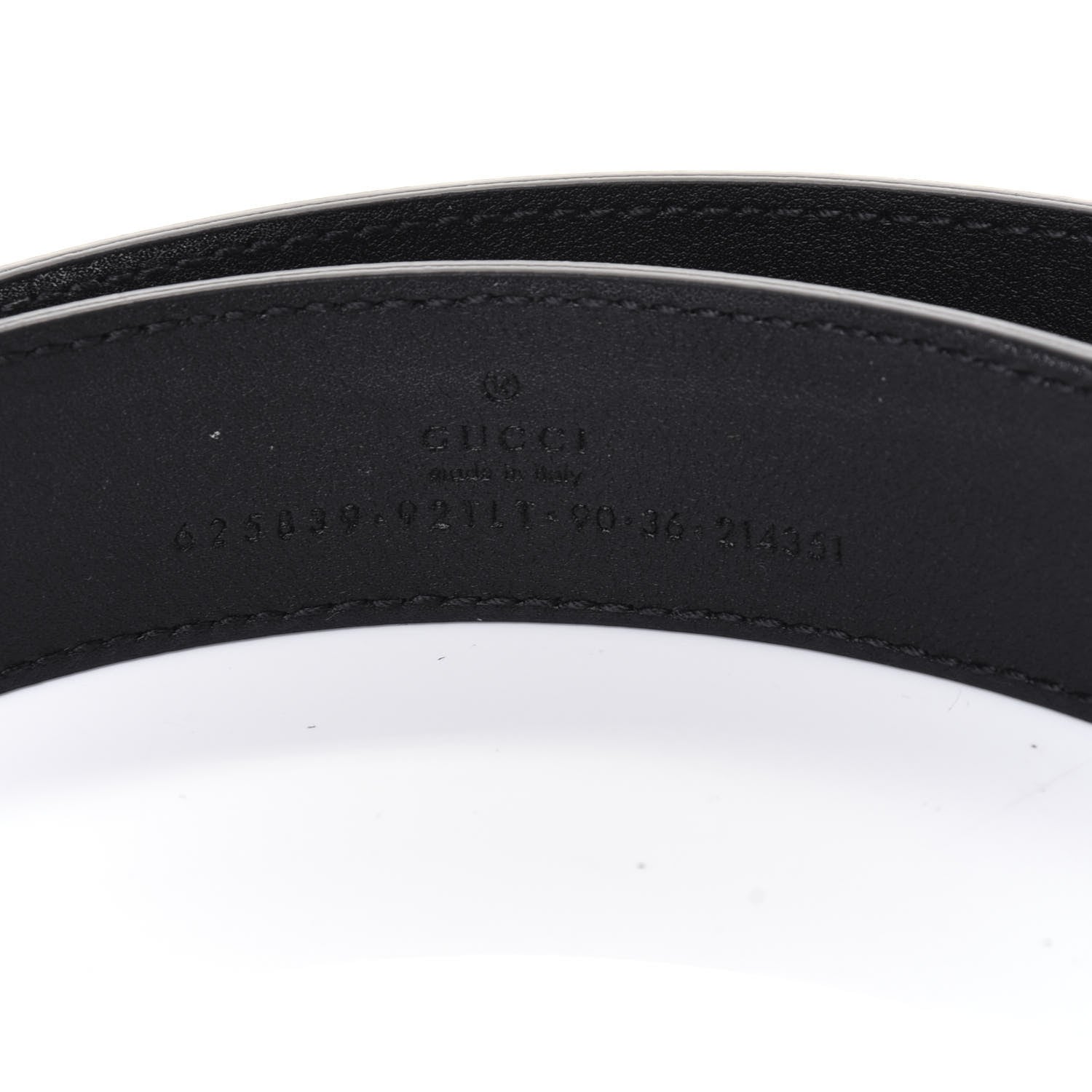 Gucci GG Supreme Monogram Matte Plutone Calfskin Double G 30mm Belt 95 38 Beige Ebony Black 3 of 7