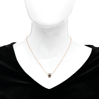 Bulgari 18K Rose Gold Cermet Small B.Zero1 Pendant Necklace 2 of 5