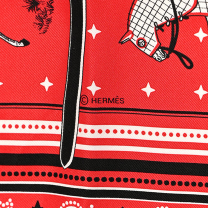 Hermes Silk Couvertures Et Tenues de Jour Bandana 70 Rouge 3 of 6