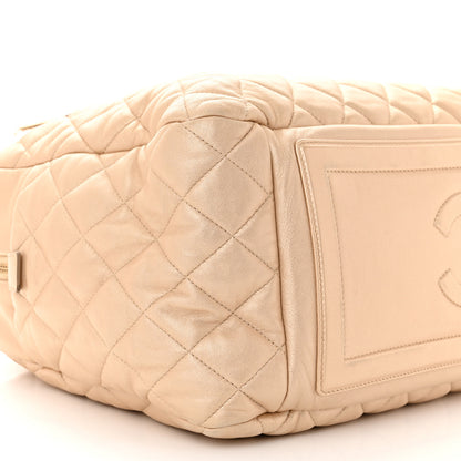 Chanel Lambskin COCO Cocoon Bowler Light Gold 9 of 10