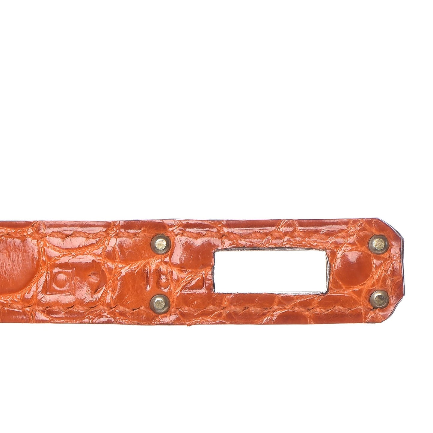 Shiny Niloticus Crocodile Birkin 25 Orange
