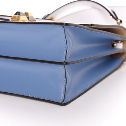 Fendi X FILA Vitello Liberty Mania Bi-Color FF 1974 Embossed Kan I Shoulder Bag White Nebula Multicolor 12 of 14