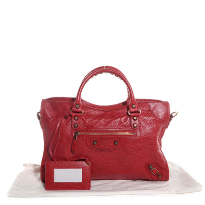 Balenciaga Agneau Giant 12 Rose Gold Hardware City Rouge Coquelicot 13 of 13