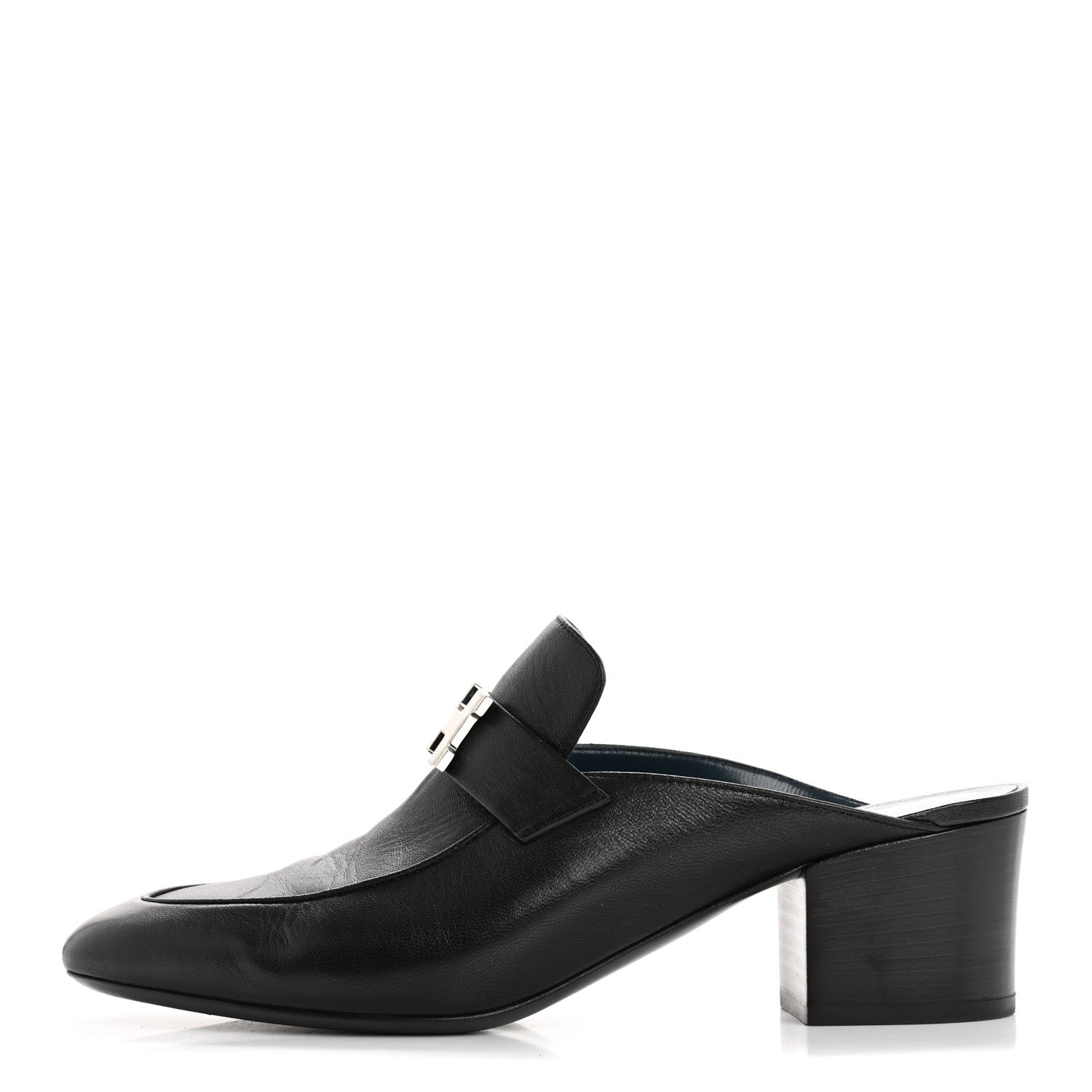 Hermes Goatskin Paradis Mules 40 Black 1 of 11
