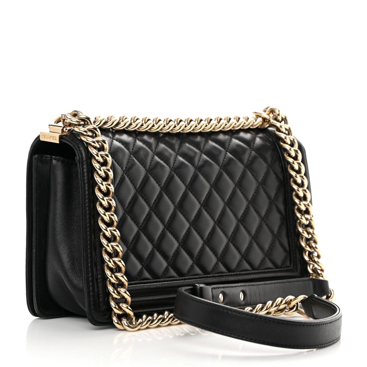 Chanel Lambskin Quilted Medium Boy Flap Black 3 of 15