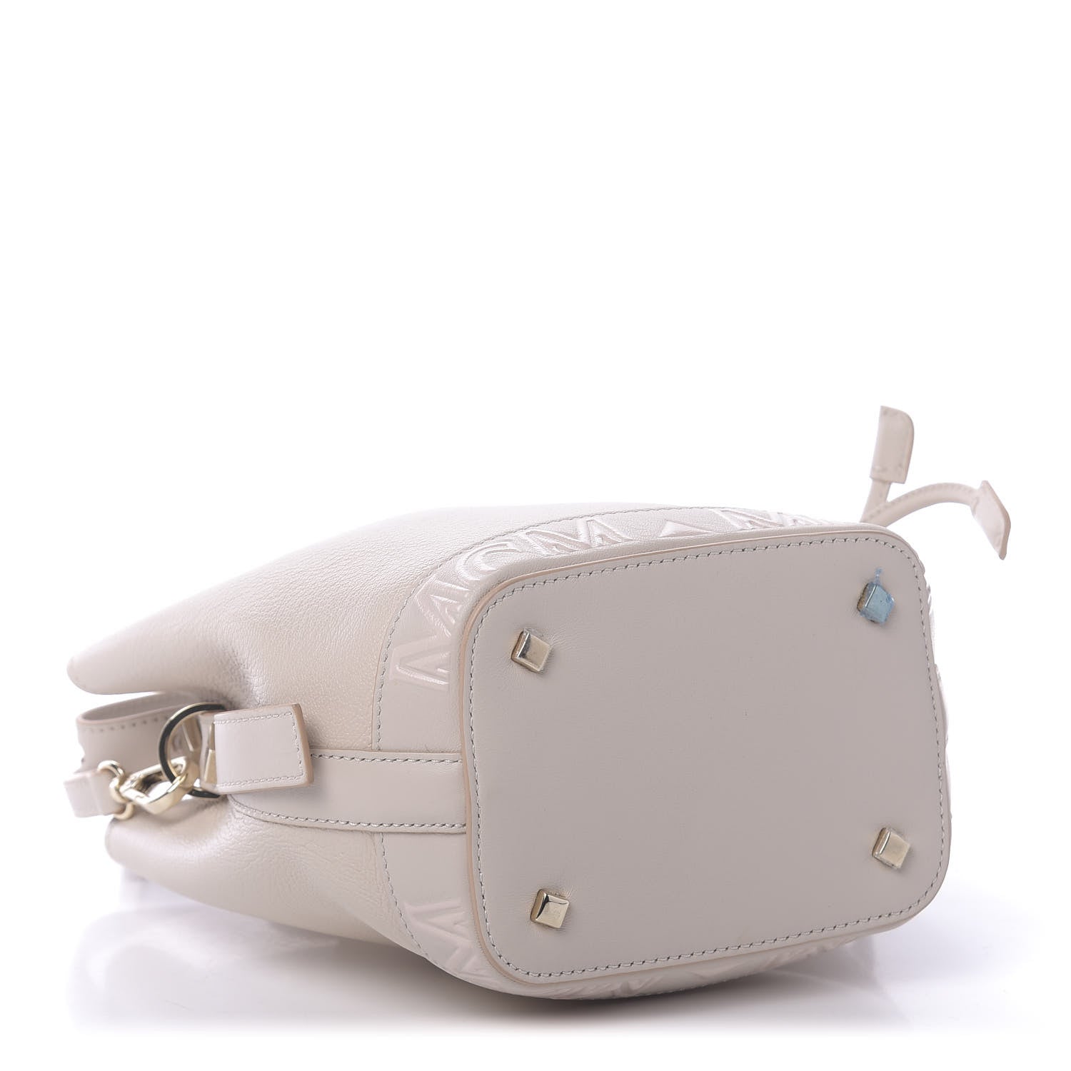 MCM Goatskin Milano Drawstring Mini Bag Pink Tint 4 of 9