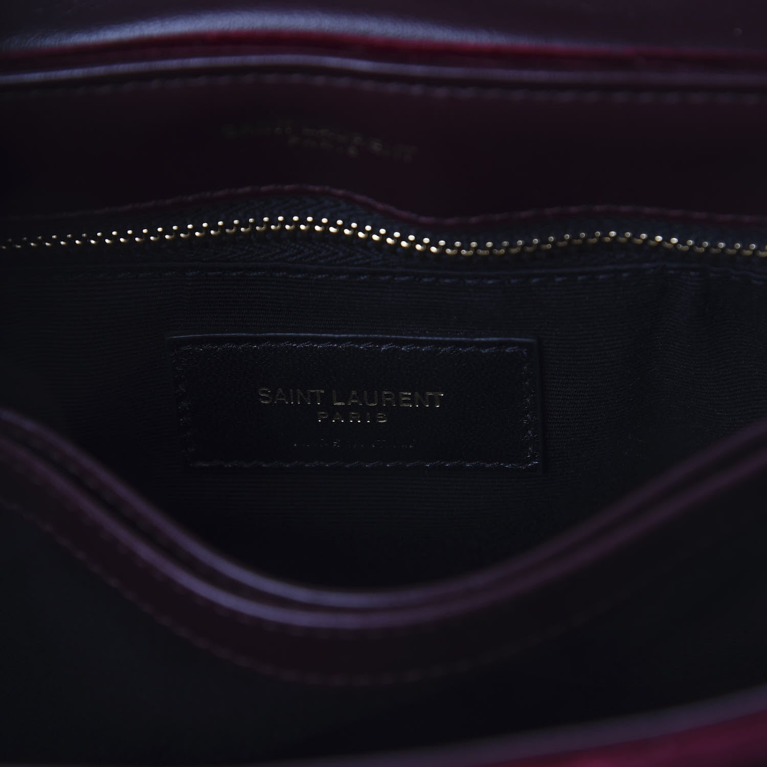 Saint Laurent Velvet Y Quilted Monogram Toy Loulou Crossbody Bag French Burgundy 7 of 8