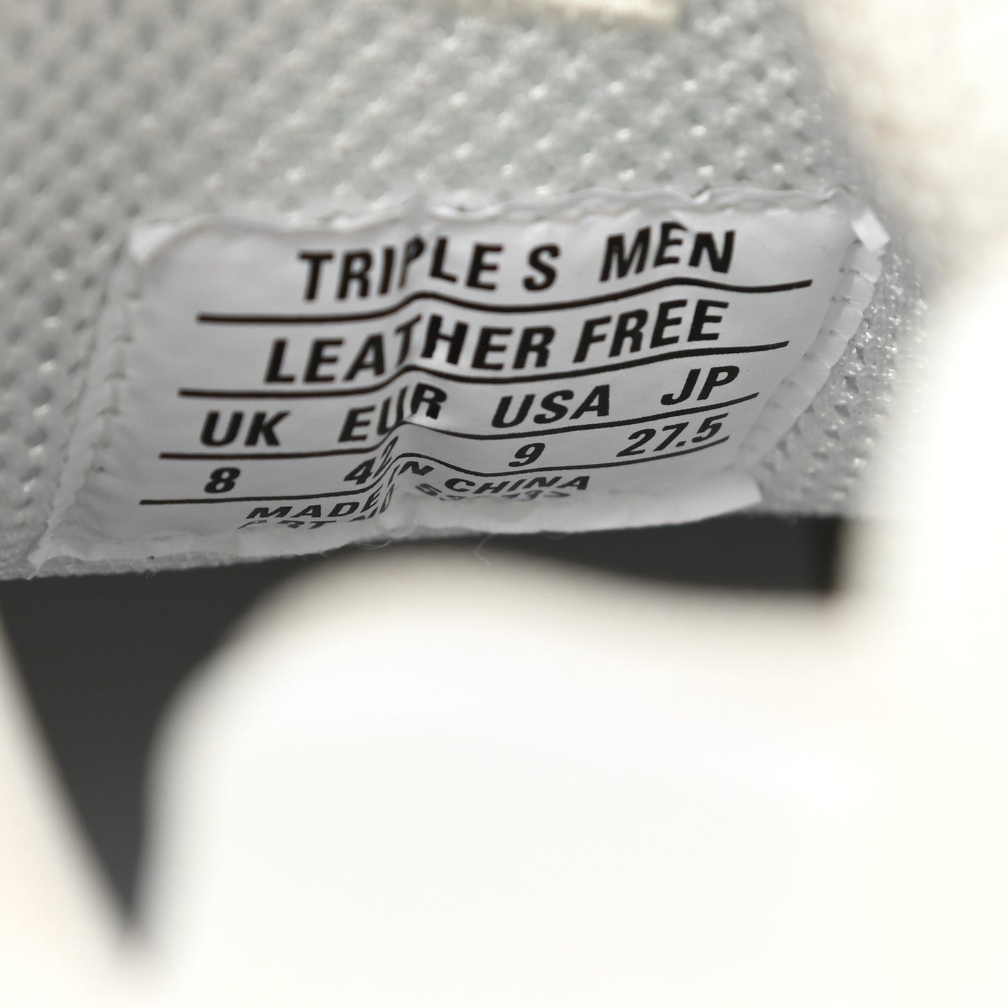 Technical Fabric Allover Logo Mens Triple S Sneakers 42 White Black