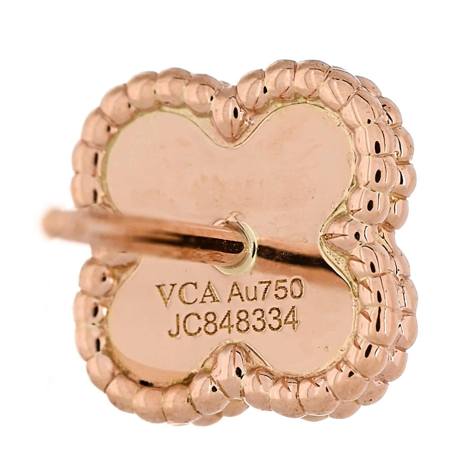 Van Cleef & Arpels 18K Rose Gold Sweet Alhambra Earrings 4 of 5