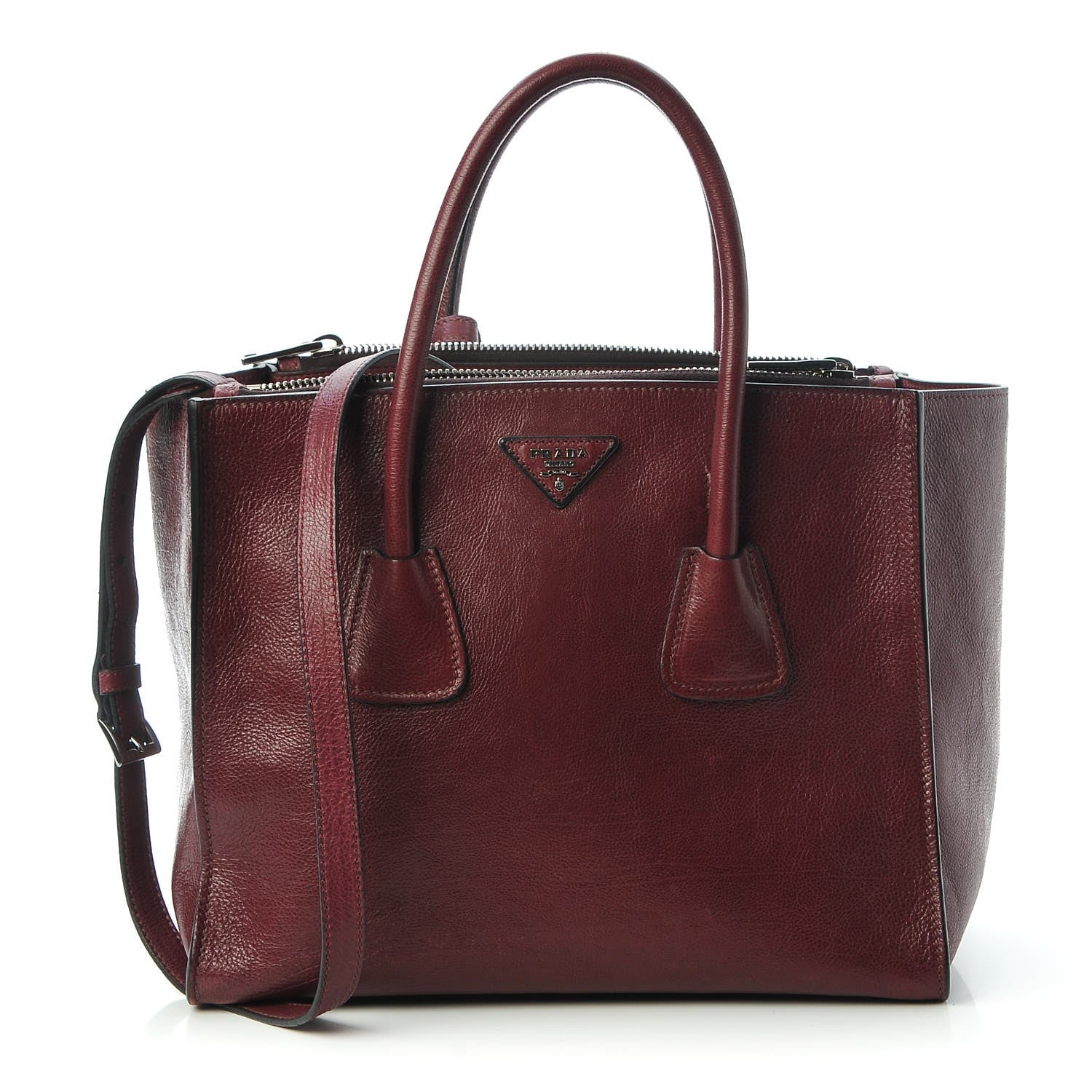 Prada Glace Calf Twin Pocket Tote Ametista 1 of 9
