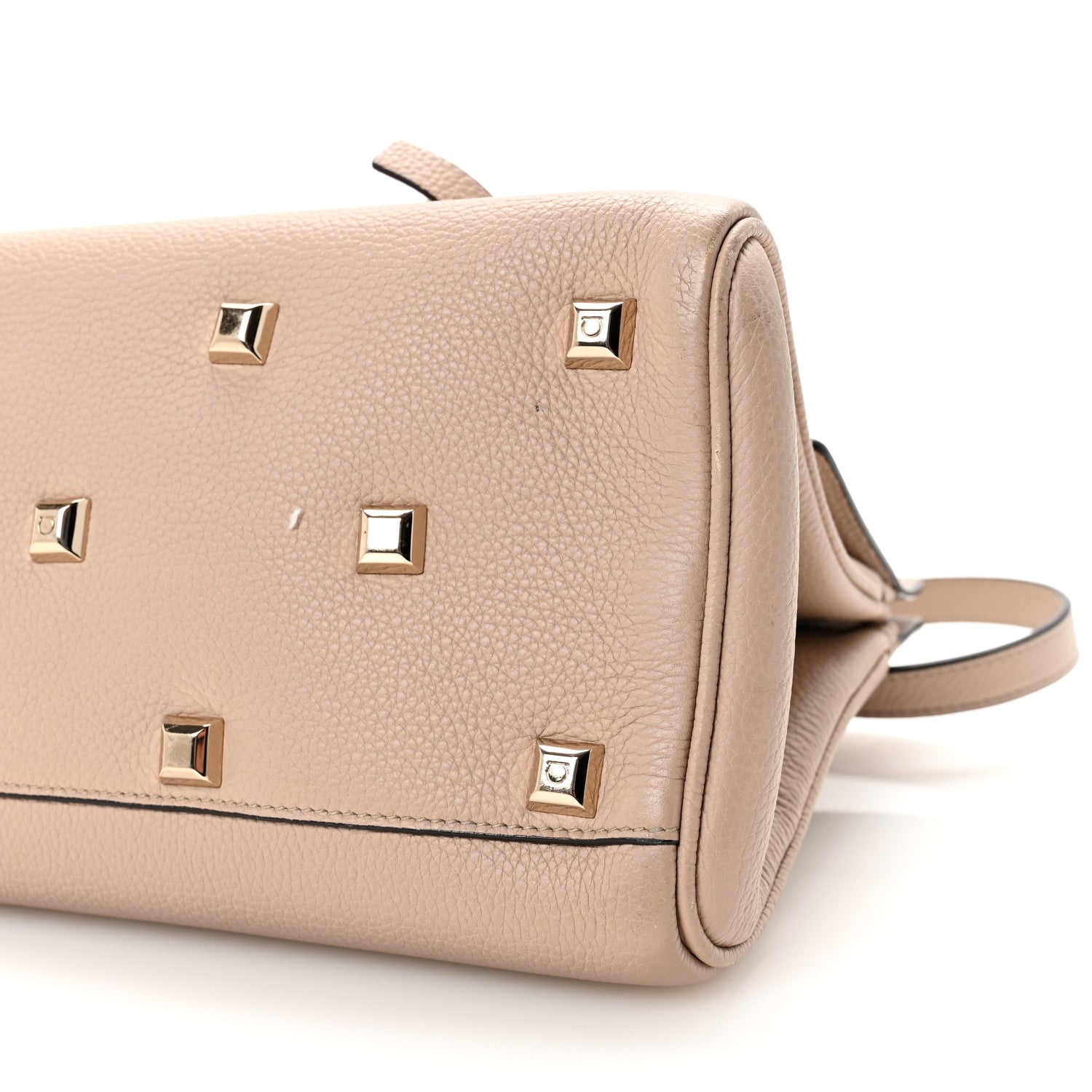 Salvatore Ferragamo Calfskin Medium Studio Bag Daino 1790717