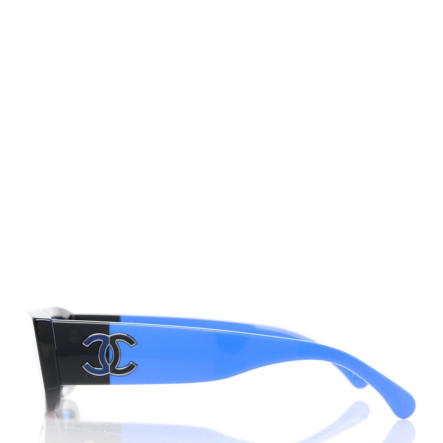 Acetate Rectangle Sunglasses 5525 Black Blue