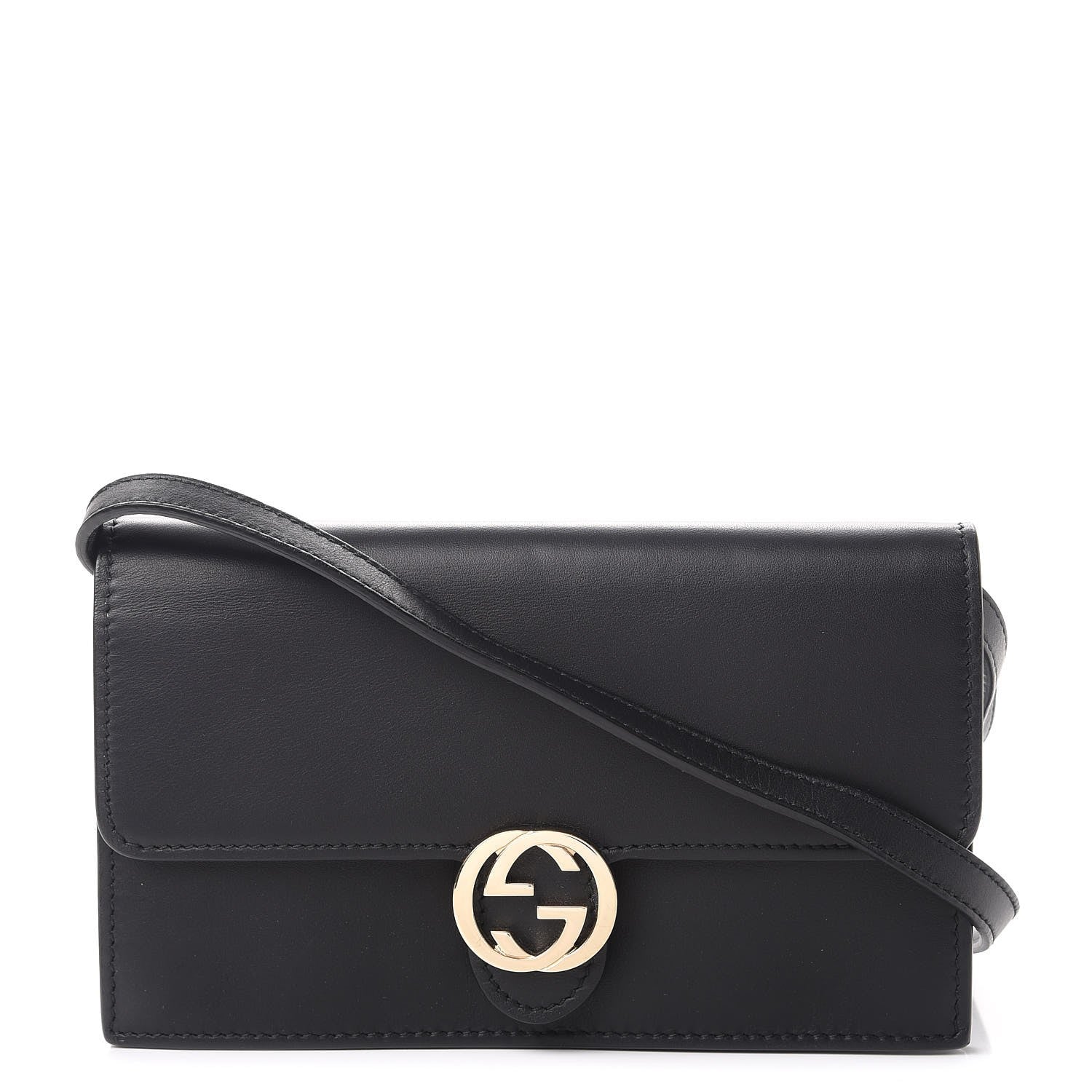 Gucci Calfskin Icon Wallet Black 1 of 9