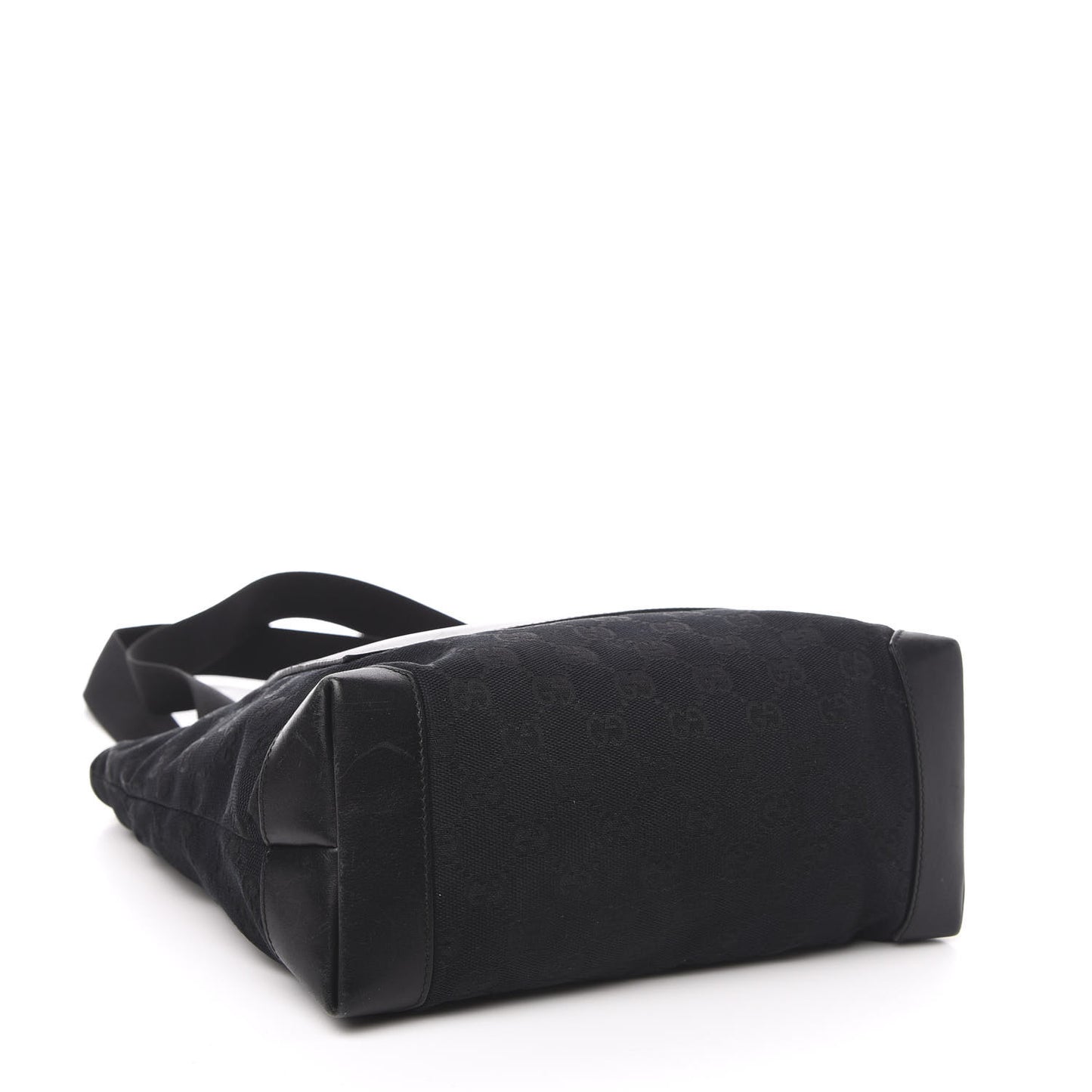 Nylon Calfskin Large Tote Black