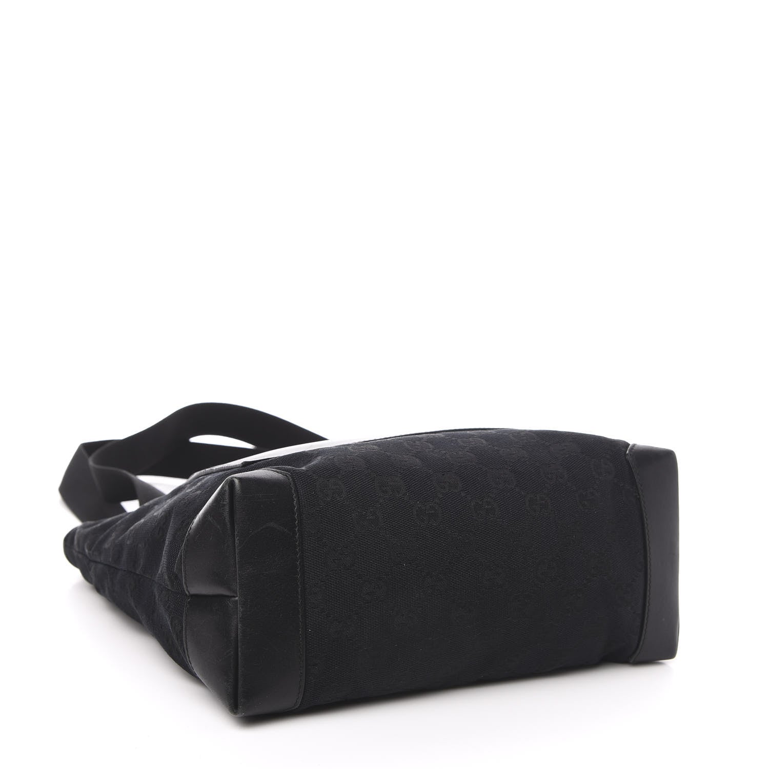 Gucci Nylon Calfskin Large Tote Black 4 of 12