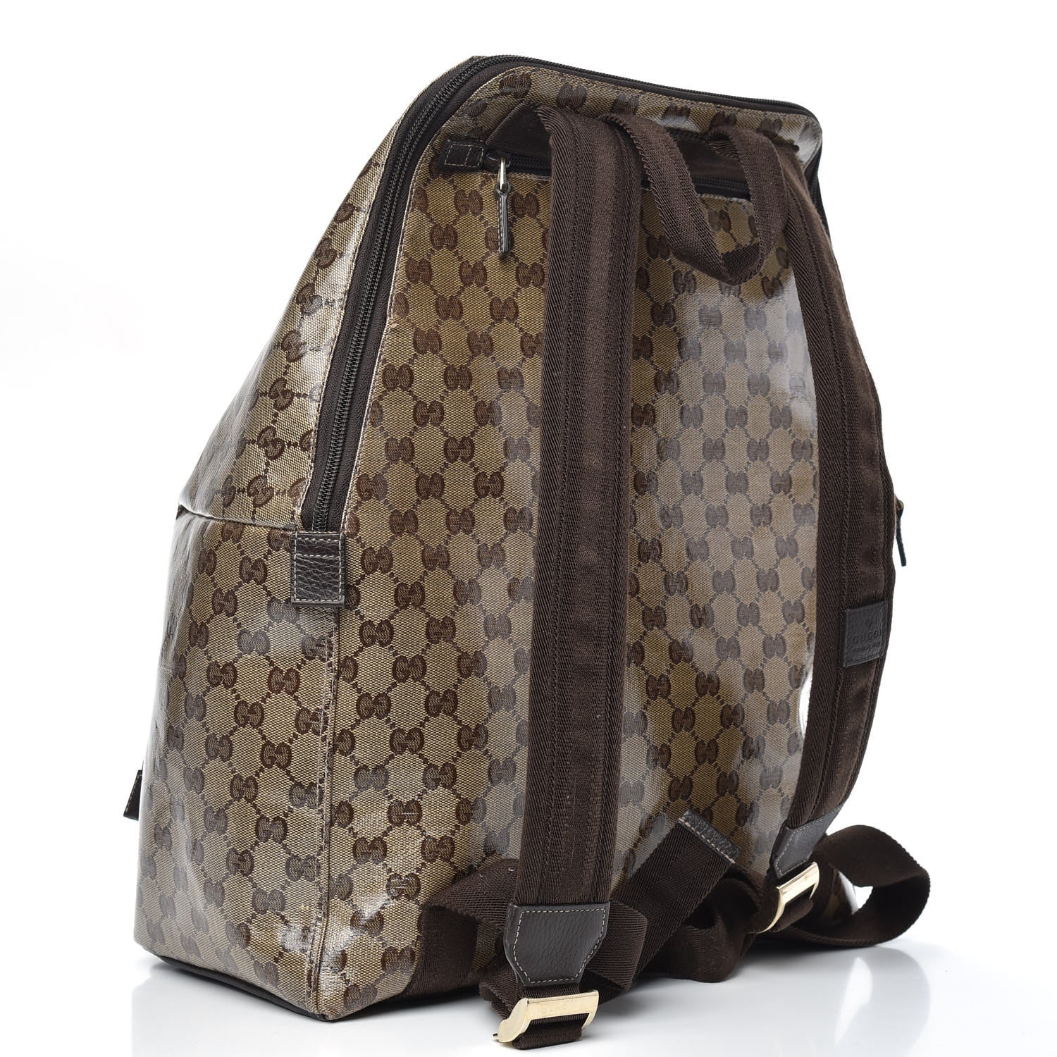 Gucci Crystal Monogram Backpack Dark Brown 3 of 13