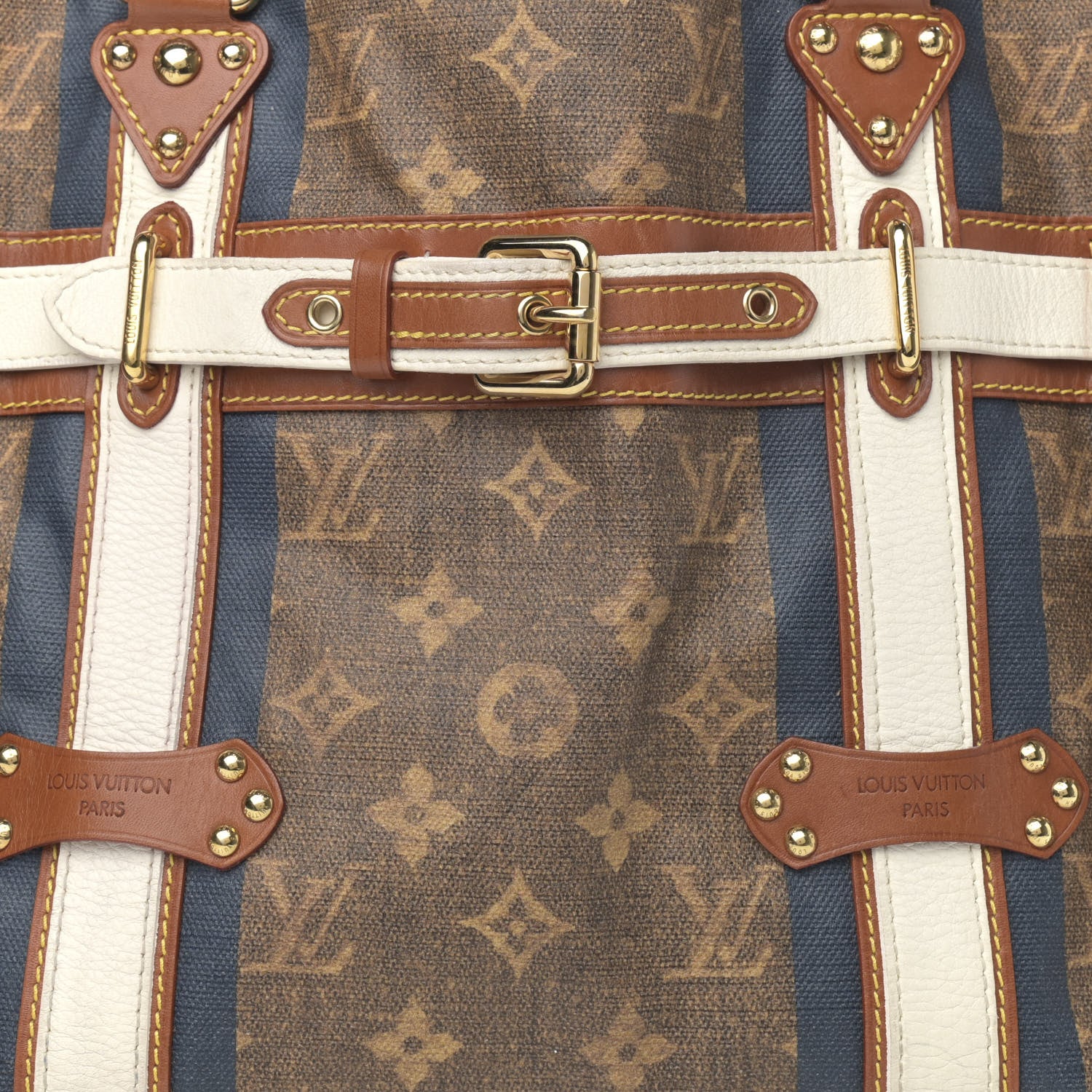 Louis Vuitton Monogram Rayures Tisse Sac GM Blue 8 of 17