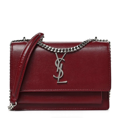 Saint Laurent Calfskin Monogram Sunset Chain Wallet Palissandre 1 of 7