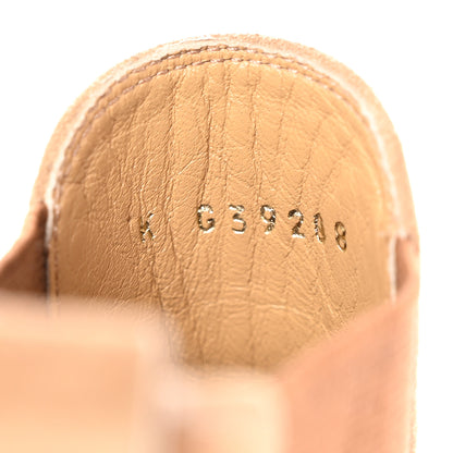 Chanel Suede Lambskin Cap Toe Ankle Boots 40 Light Brown 9 of 13