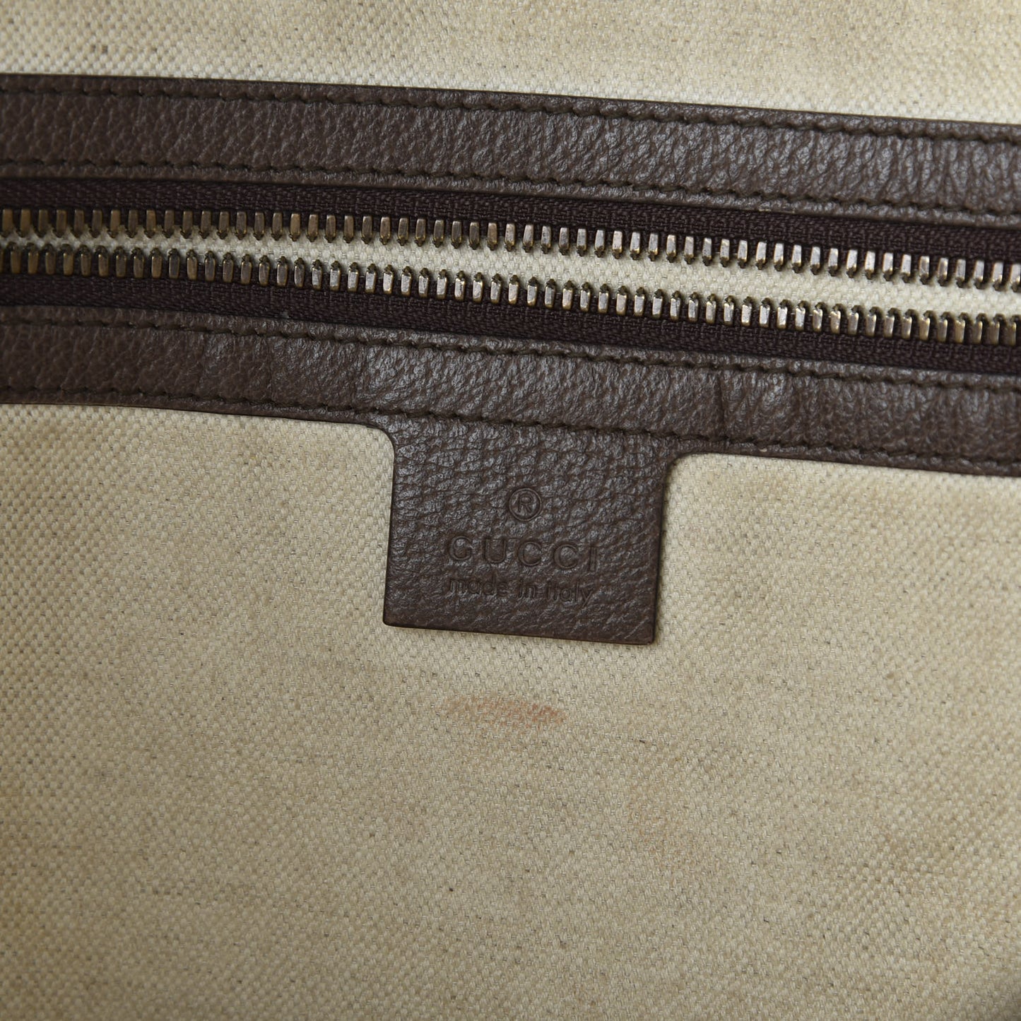 GG Supreme Monogram Web Ophidia Half Moon Hobo Brown