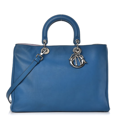 Christian Dior Smooth Calfskin Large Diorissimo Tote Blue 1 of 17
