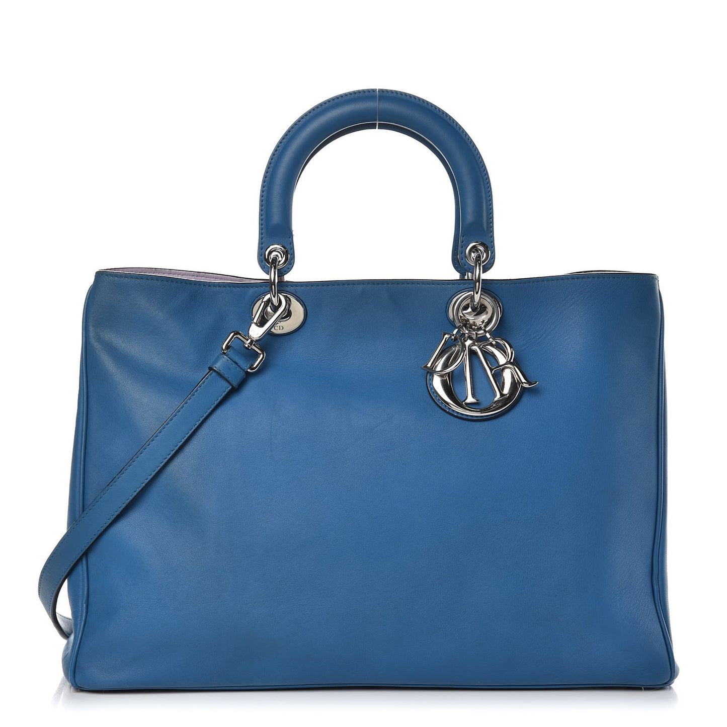 Smooth Calfskin Large Diorissimo Tote Blue