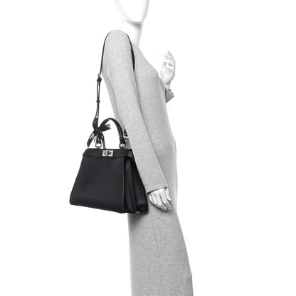 Fendi X MARC JACOBS Vitello Seta Shiny Nappa Medium Peekaboo I SEE U Satchel Black 2 of 11