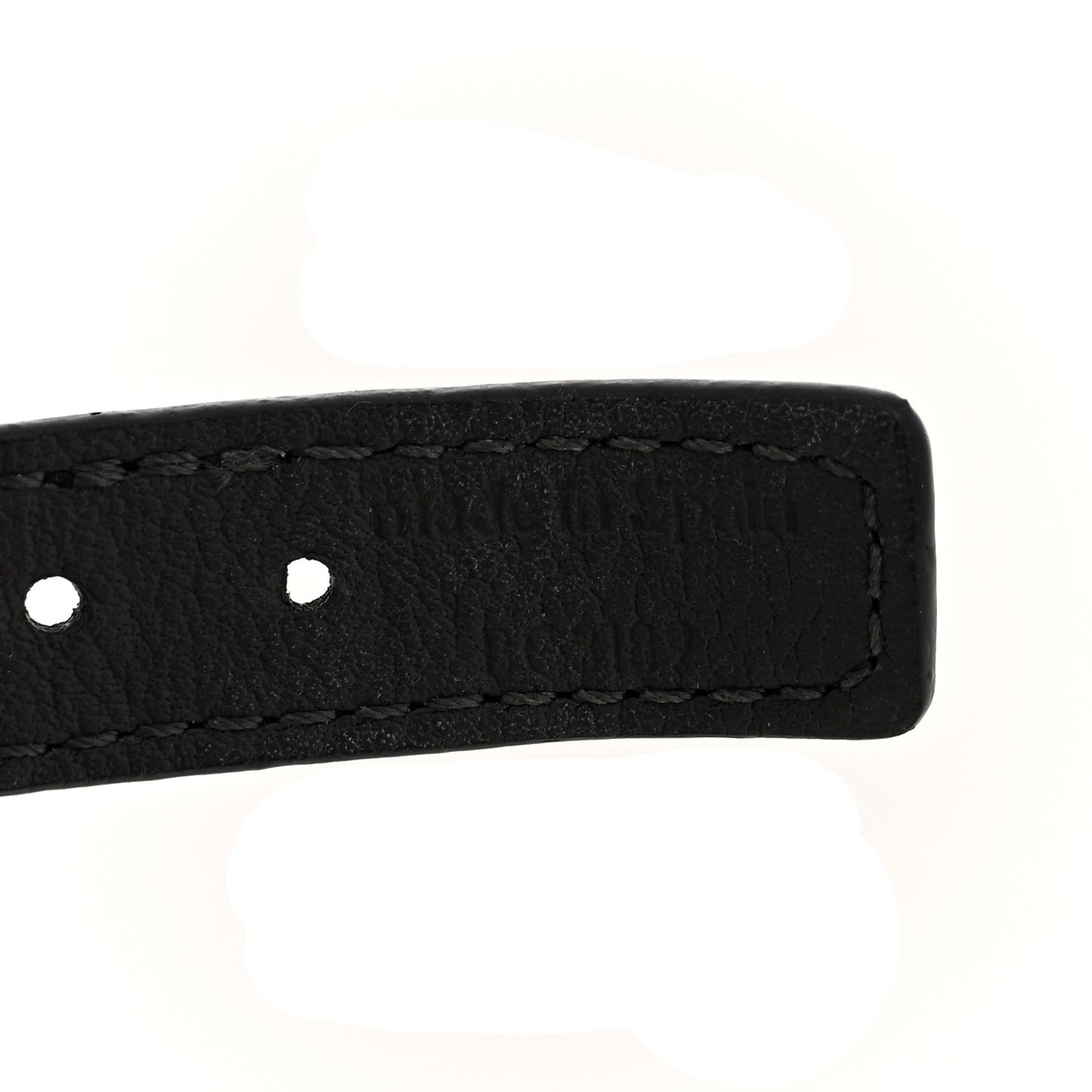 Calfskin Metal LV Bracelet Black Gold Silver
