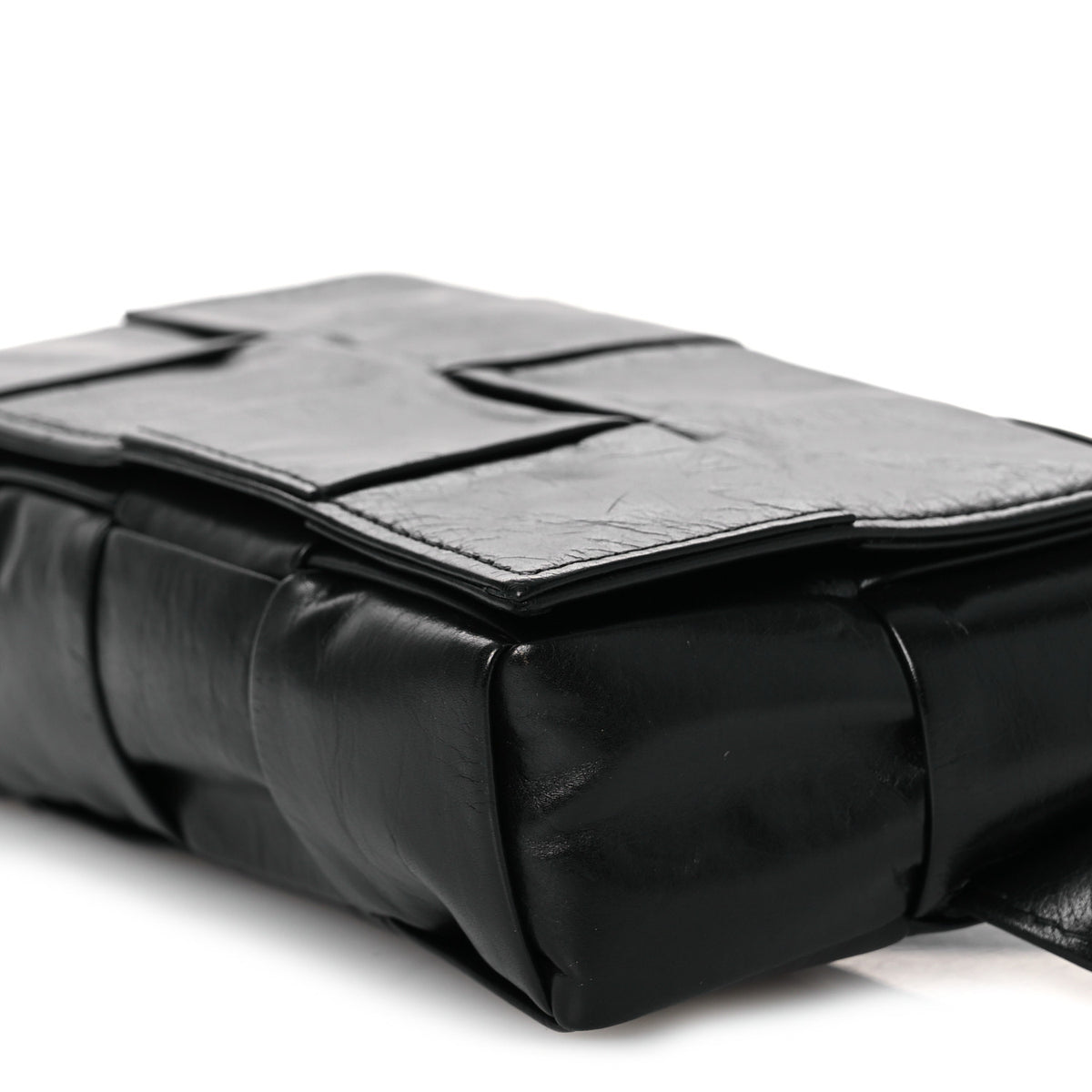Bottega Veneta Paper Calfskin Maxi Intreccio The Belt Cassette Bag Black 10 of 12