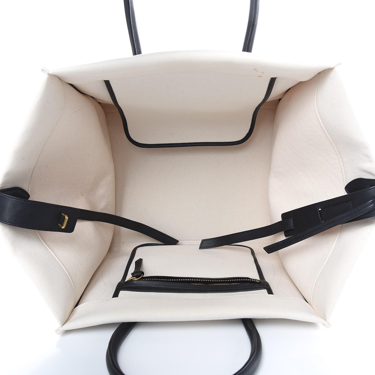 Celine Washed Canvas Medium Phantom Luggage White 5 of 14