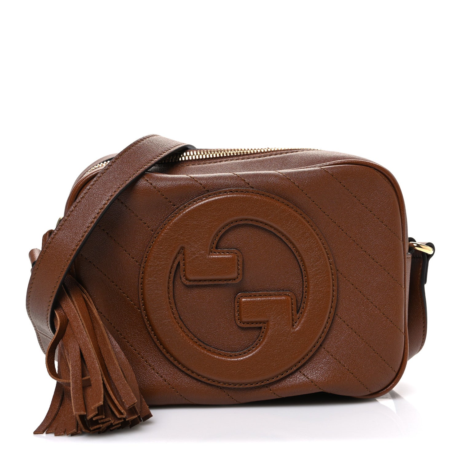 Gucci Sakai Be Green Calfskin Diagonal Stitched Small Blondie