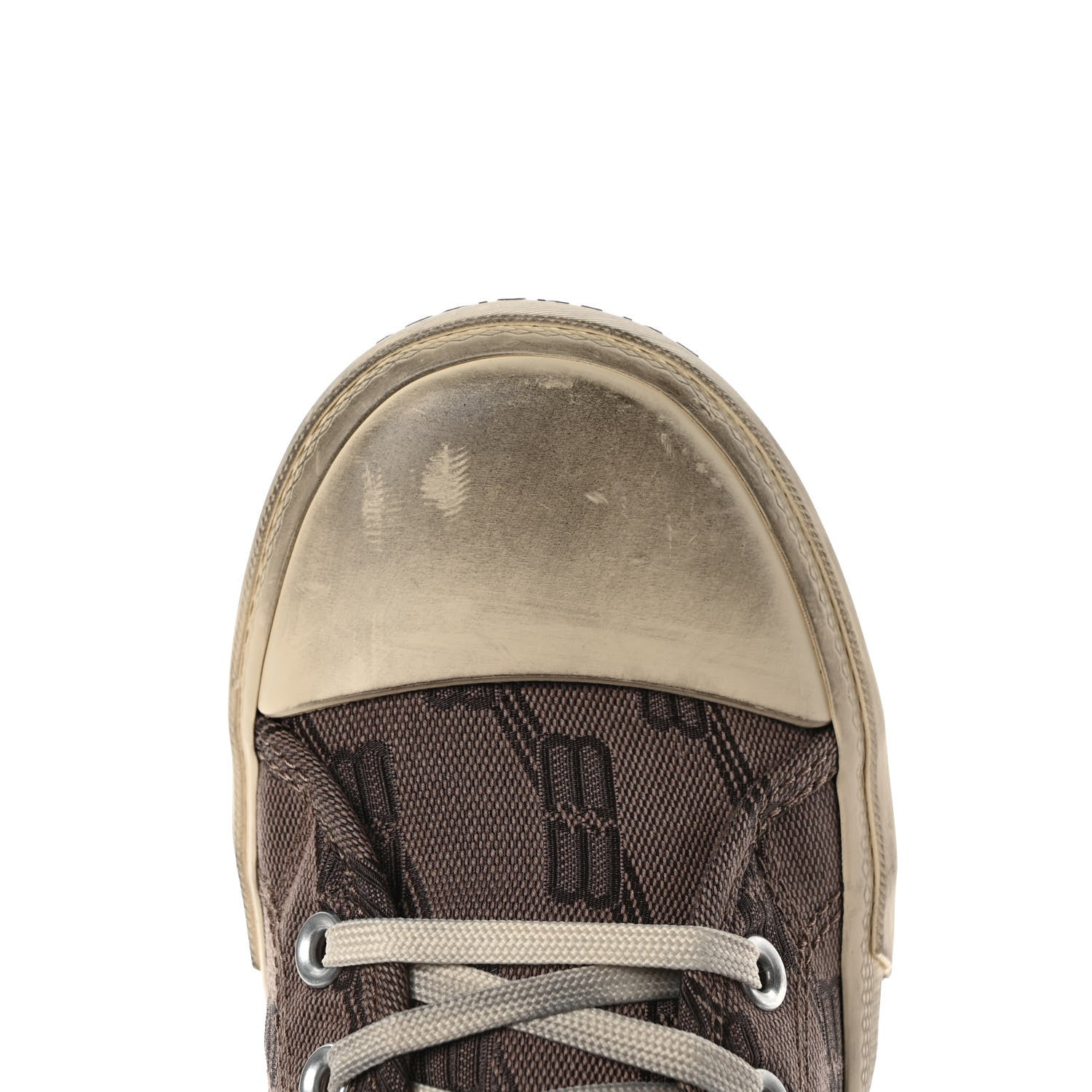 Balenciaga Jacquard BB Monogram Distressed Womens Paris Low Top Sneakers 40 Dark Mink Grey Brown 7 of 8