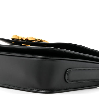 Salvatore Ferragamo Calfskin Gancini Shoulder Bag Black 8 of 15