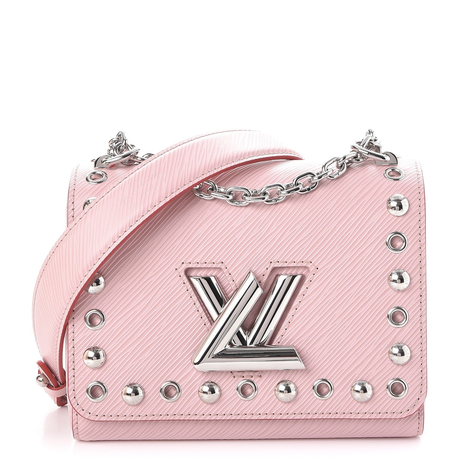 Louis Vuitton Epi Studded Twist Shoulder Bag PM Rose Ballerine 1 of 8