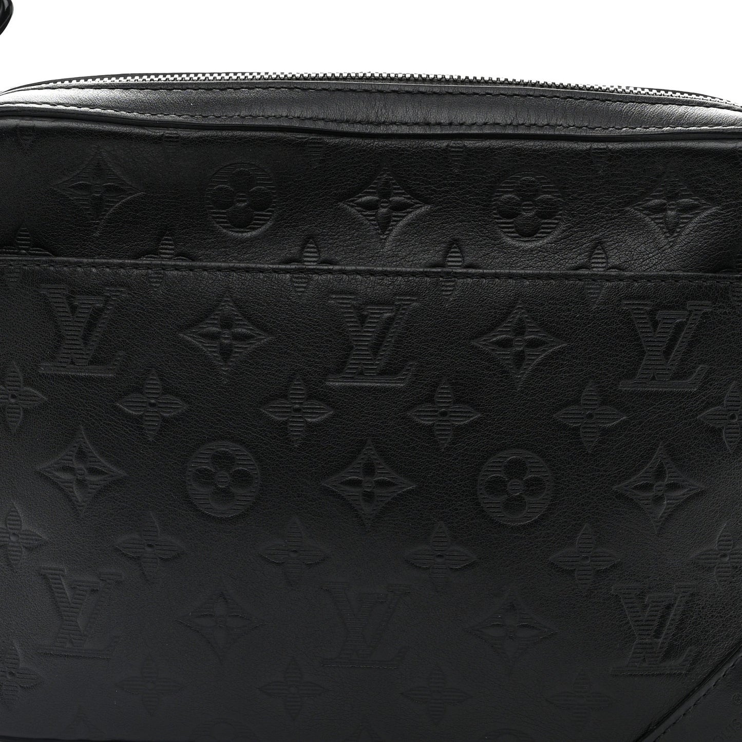 Calfskin Monogram Shadow Duo Messenger Black