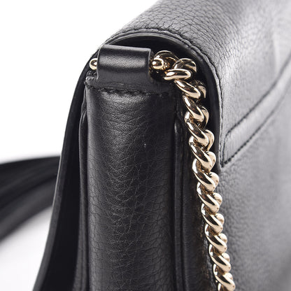 Gucci Pebbled Calfskin Small Soho Flap Crossbody Black 10 of 13
