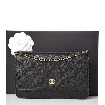 Chanel Caviar Quilted Wallet On Chain WOC Black 9 of 9