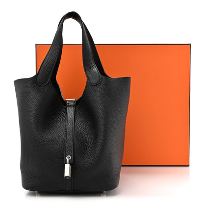 Hermes Taurillon Clemence Picotin Lock 22 MM Black 20 of 21