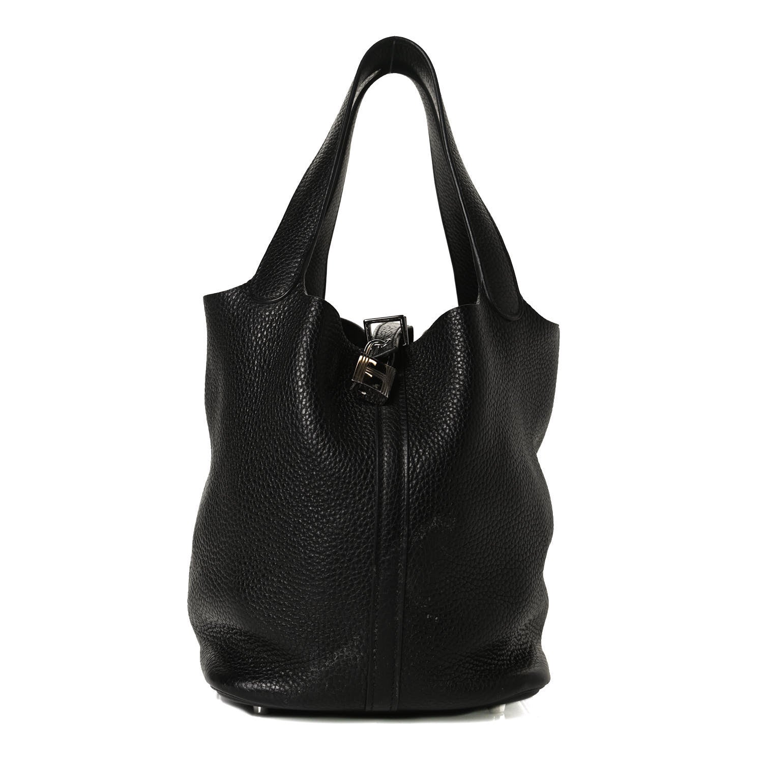 Hermes Taurillon Clemence Picotin Lock 22 MM Black 1 of 14