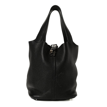 Hermes Taurillon Clemence Picotin Lock 22 MM Black 1 of 14
