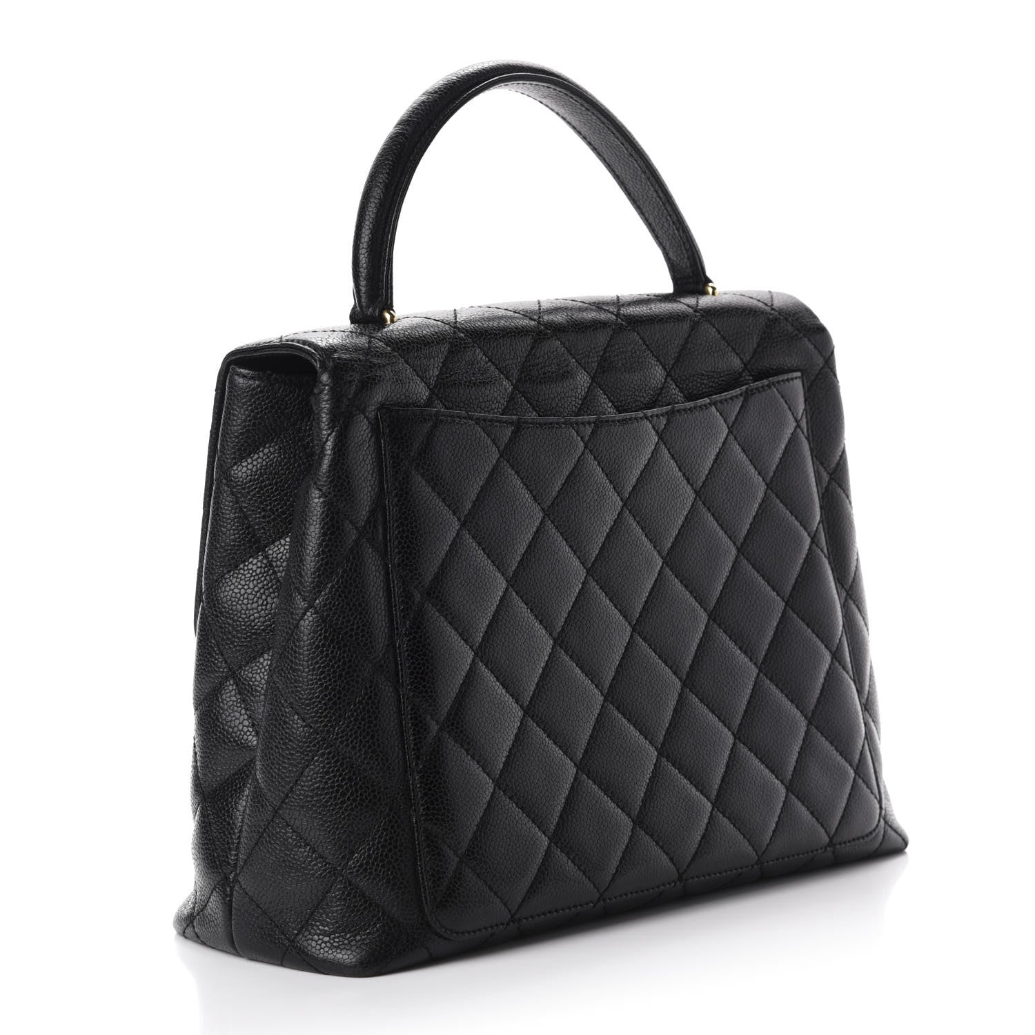 Chanel Caviar Quilted Jumbo Kelly Flap Black 2 of 10