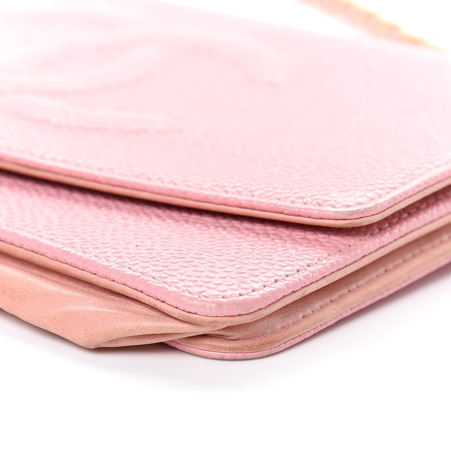 Chanel Caviar Timeless CC Wallet On Chain WOC Pink 10 of 14