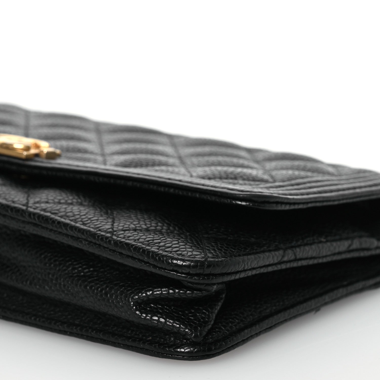 Chanel Caviar Quilted Boy Wallet On Chain WOC Black 15 of 18