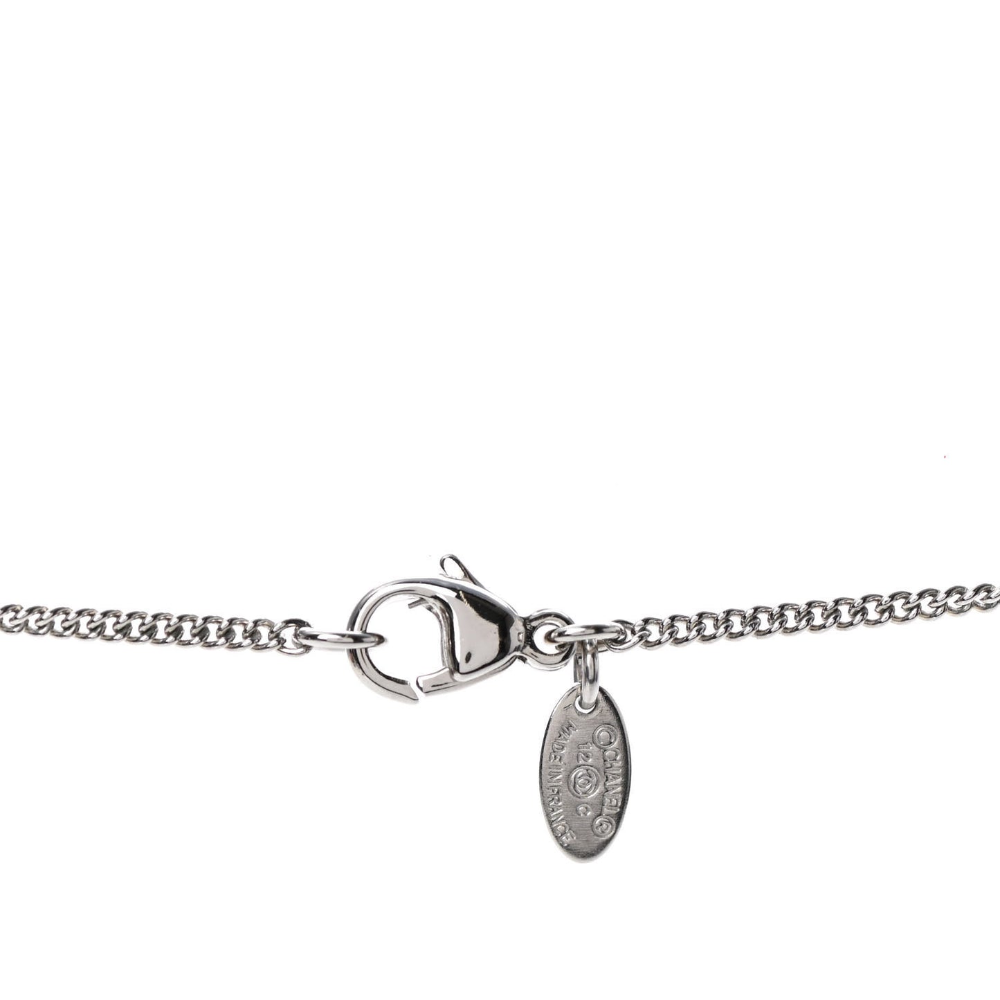 Crystal Large CC Necklace Silver