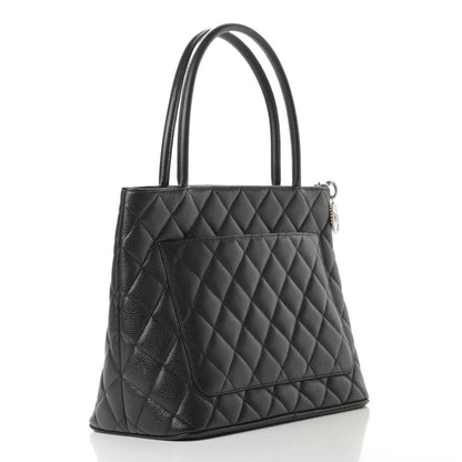 Chanel Caviar Quilted Medallion Tote Black 3 of 10