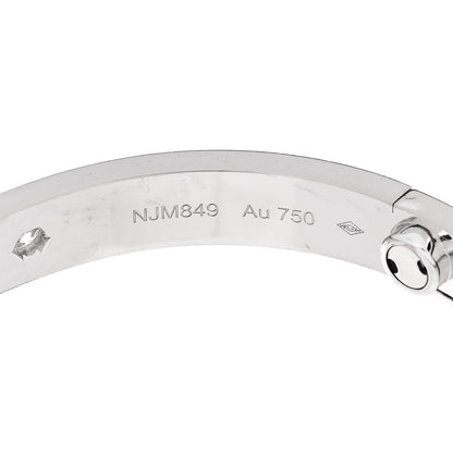 Cartier 18K White Gold 4 Diamond LOVE Bracelet 16 5 of 6