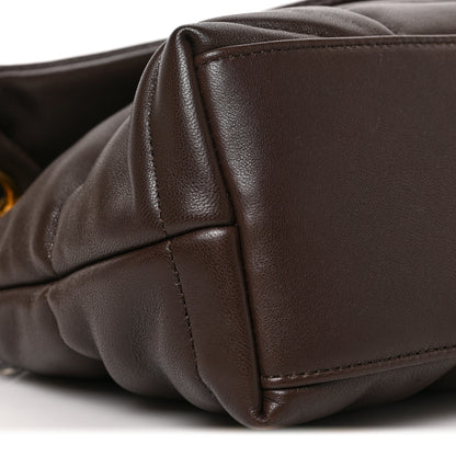 Saint Laurent Lambskin Quilted Small Loulou Puffer Monogram Chain Satchel Dark Ganache 7 of 8