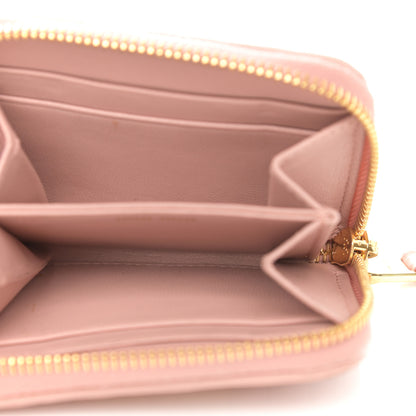 Miu Miu Nappa Matelasse Zip Around Compact Wallet Orchidea 5 of 8