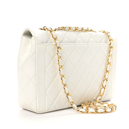 Chanel Lambskin Quilted Medium Single Flap White 3 of 11